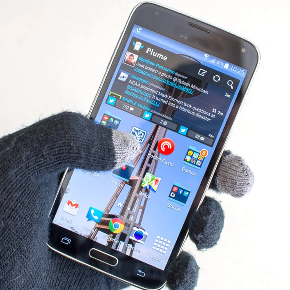 1 Pair Gloves Mittens Stretch Smartphone Texting Touch Screen One Size Insulated