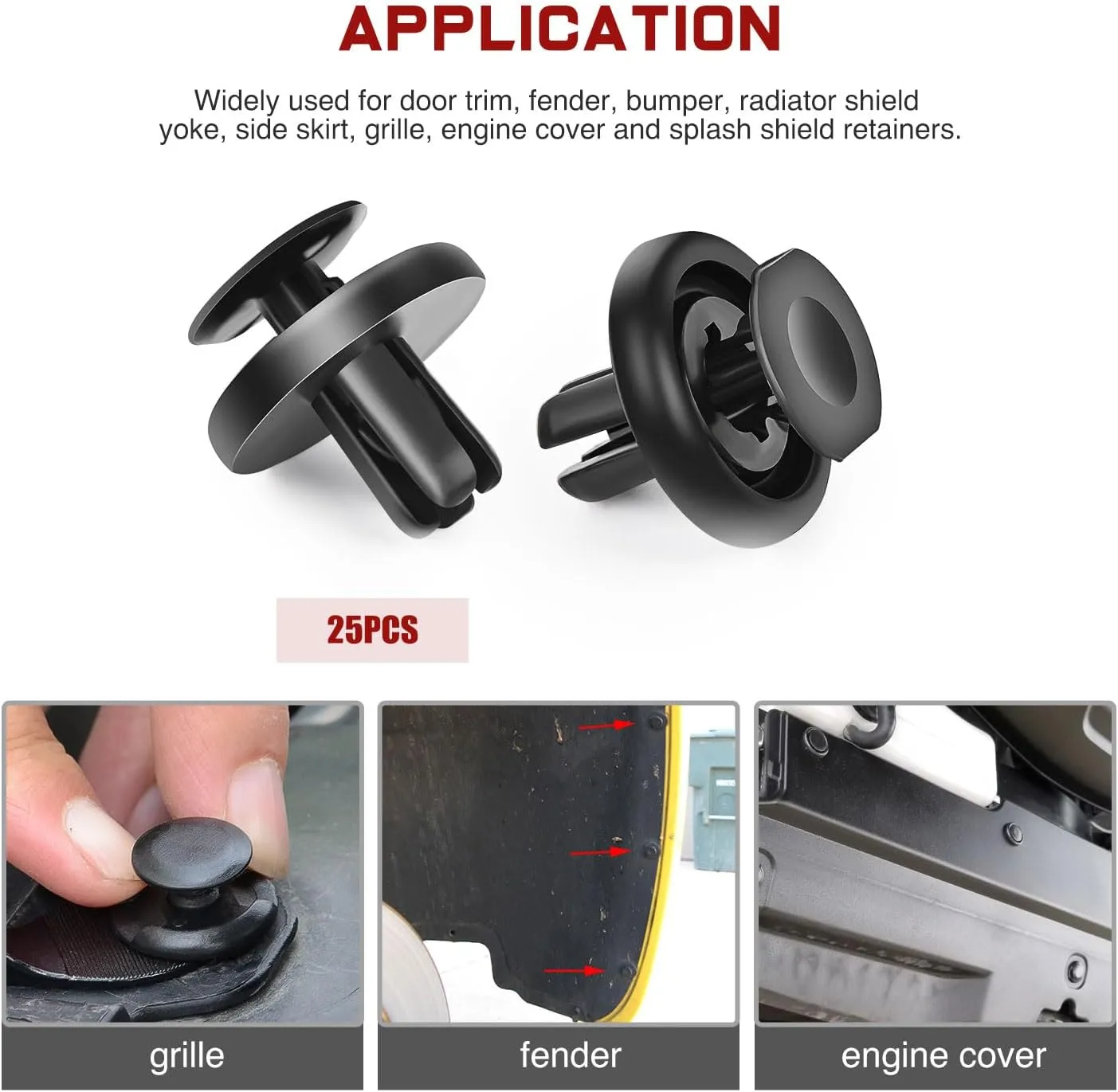 101 Pcs Bumper Splash Shield Retainer Metal Insert Clips for Acura Honda 91503-SZ3-003 91503-SZ5-003 91506-S9A-003 Toyota Fender Liner 90467-07215 4-Way Valve Tools Tire Caps Cores
