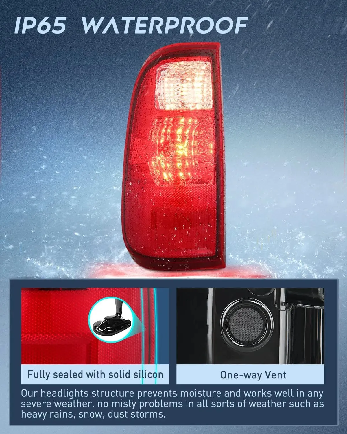 2008-2016 Ford F250 F350 F450 Super Duty Tail light Assembly Rear Lamp Replacement OE Style Driver Side