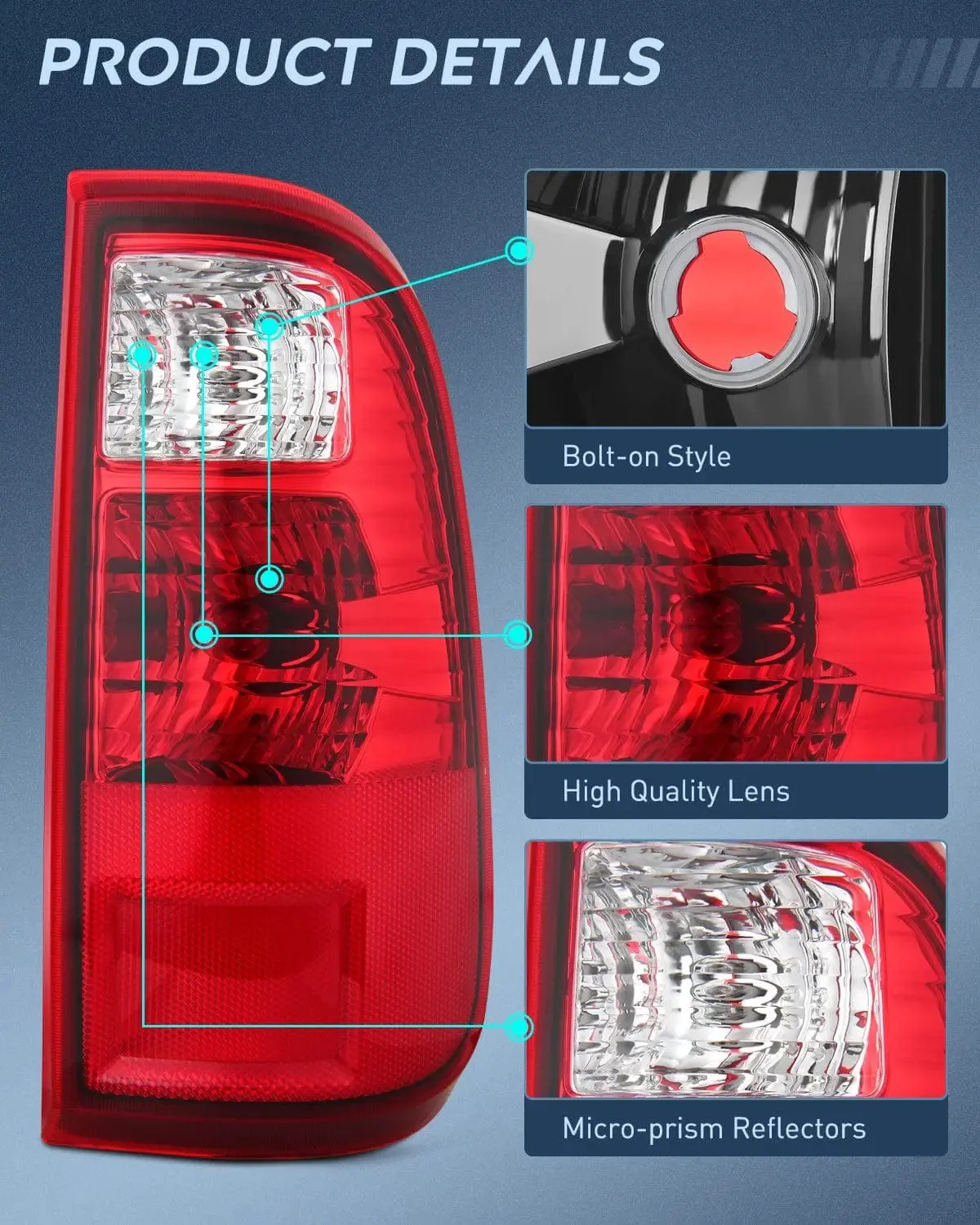 2008-2016 Ford F250 F350 F450 Super Duty Tail light Assembly Rear Lamp Replacement OE Style Passenger Side