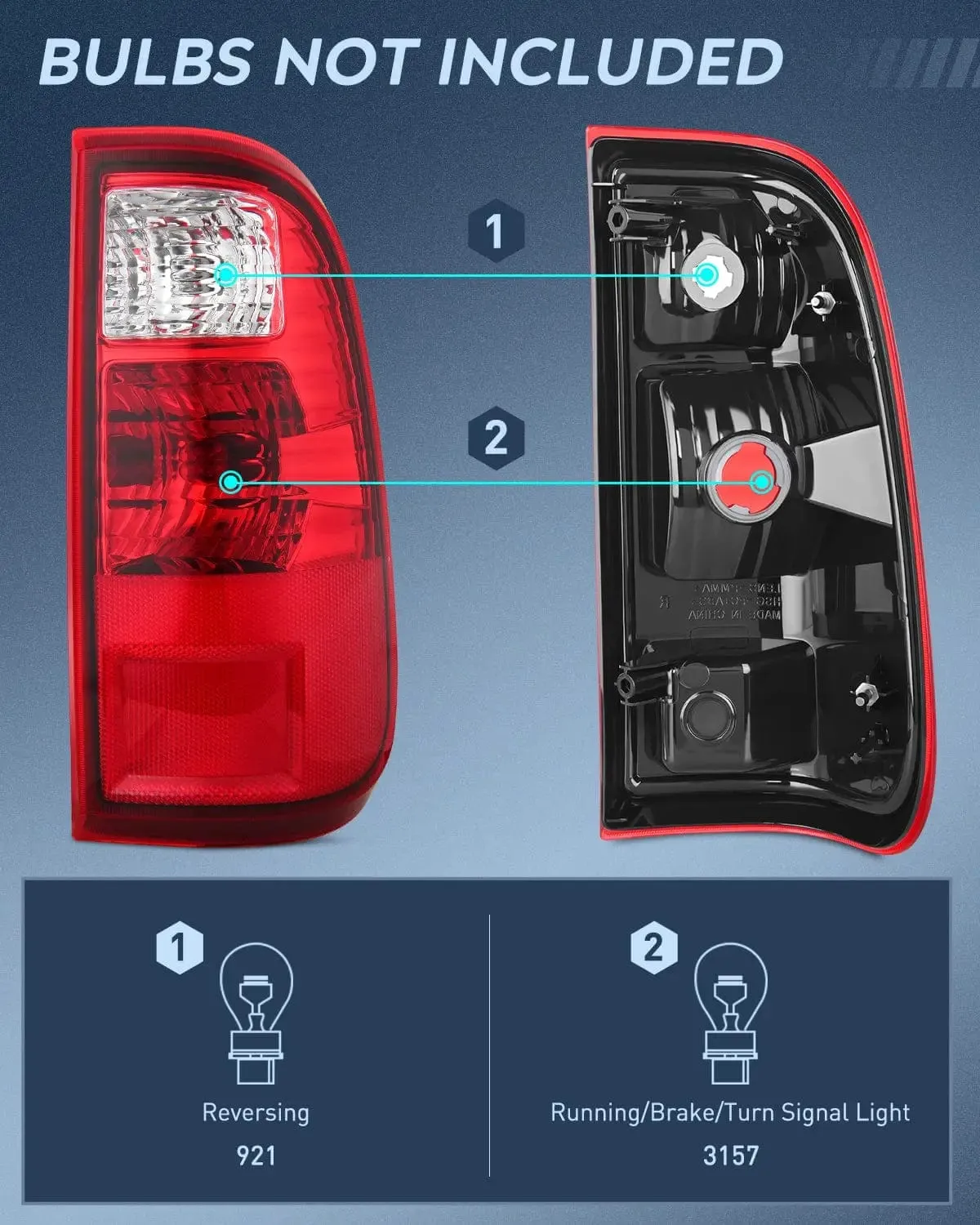2008-2016 Ford F250 F350 F450 Super Duty Tail light Assembly Rear Lamp Replacement OE Style Passenger Side