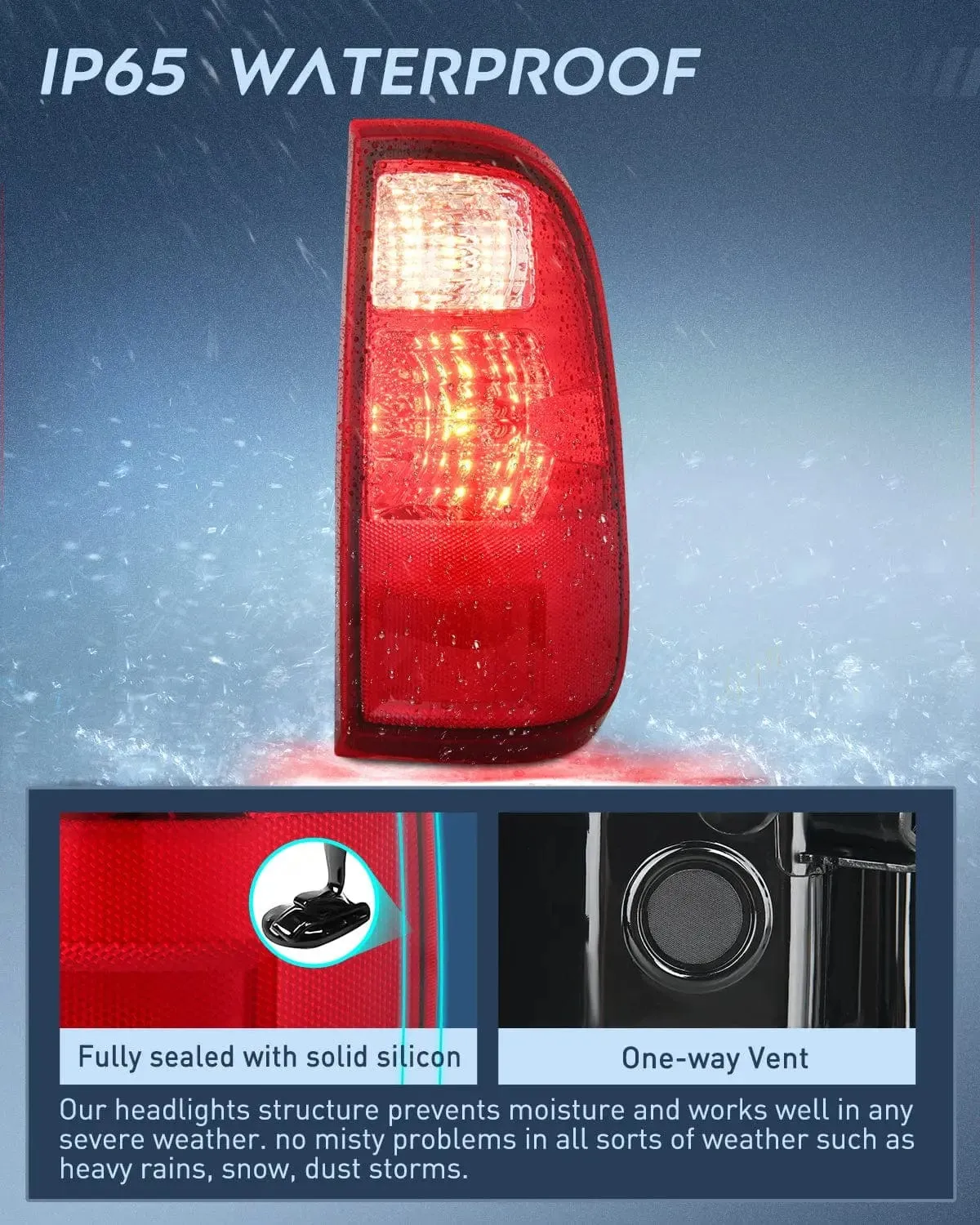 2008-2016 Ford F250 F350 F450 Super Duty Tail light Assembly Rear Lamp Replacement OE Style Passenger Side