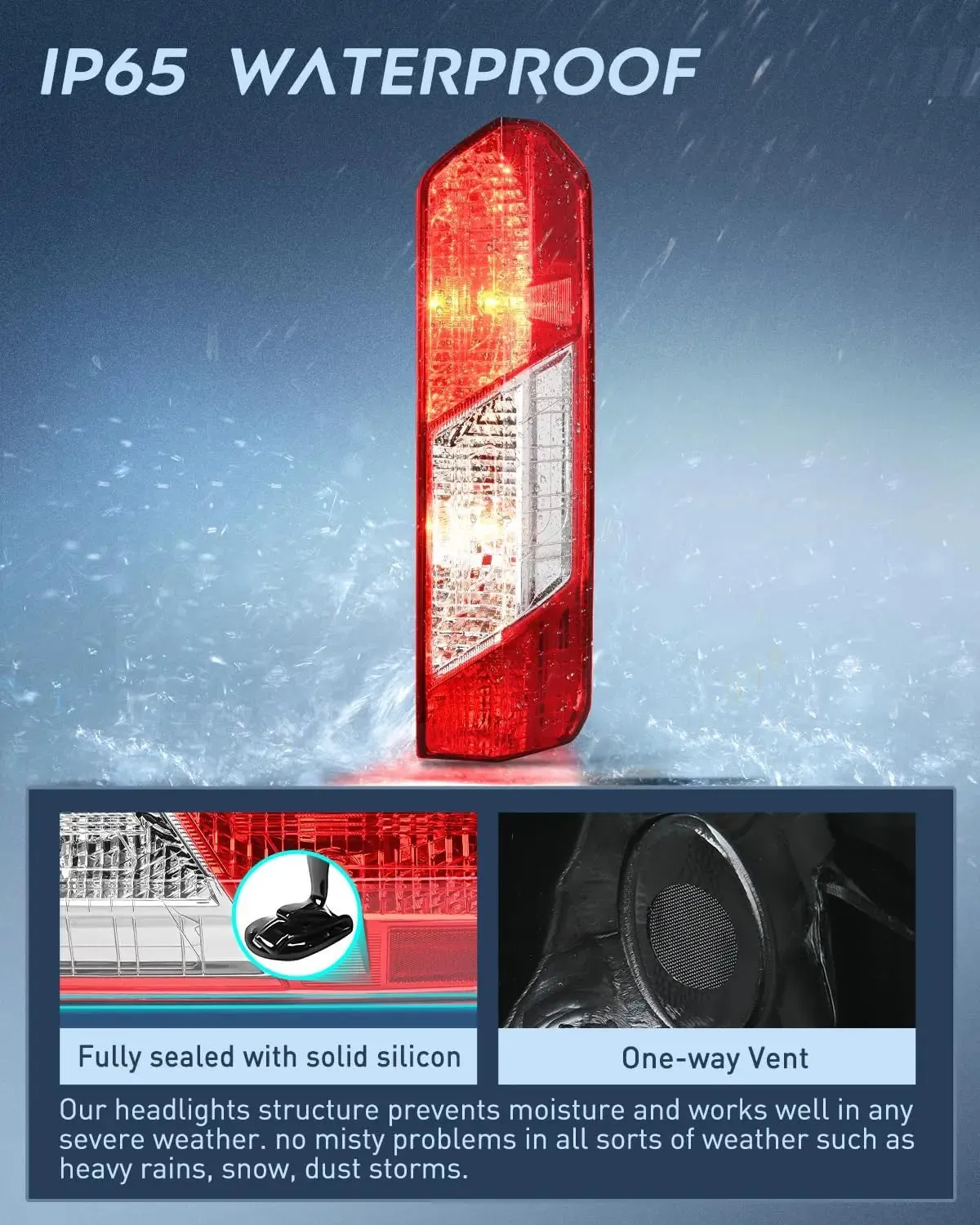 2015-2023 Ford Transit 150 250 350 350HD Tail light Assembly Rear Lamp Replacement OE Style Passenger Side