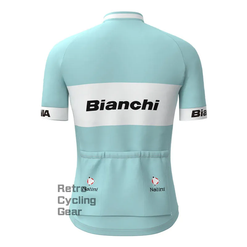 Bianchi Grey Green Retro Short Sleeve Cycling Kit
