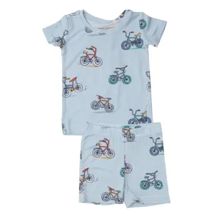 Bikes Blue Short PJ Set