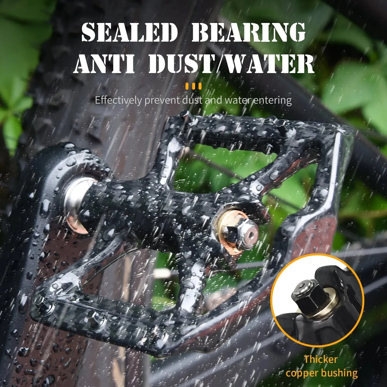 Carbon Fiber Mountain Bike Flat Pedals