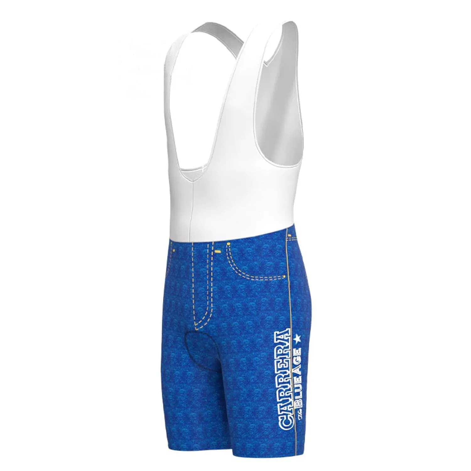 CARRERA Blue Vintage Cycling Bib Shorts