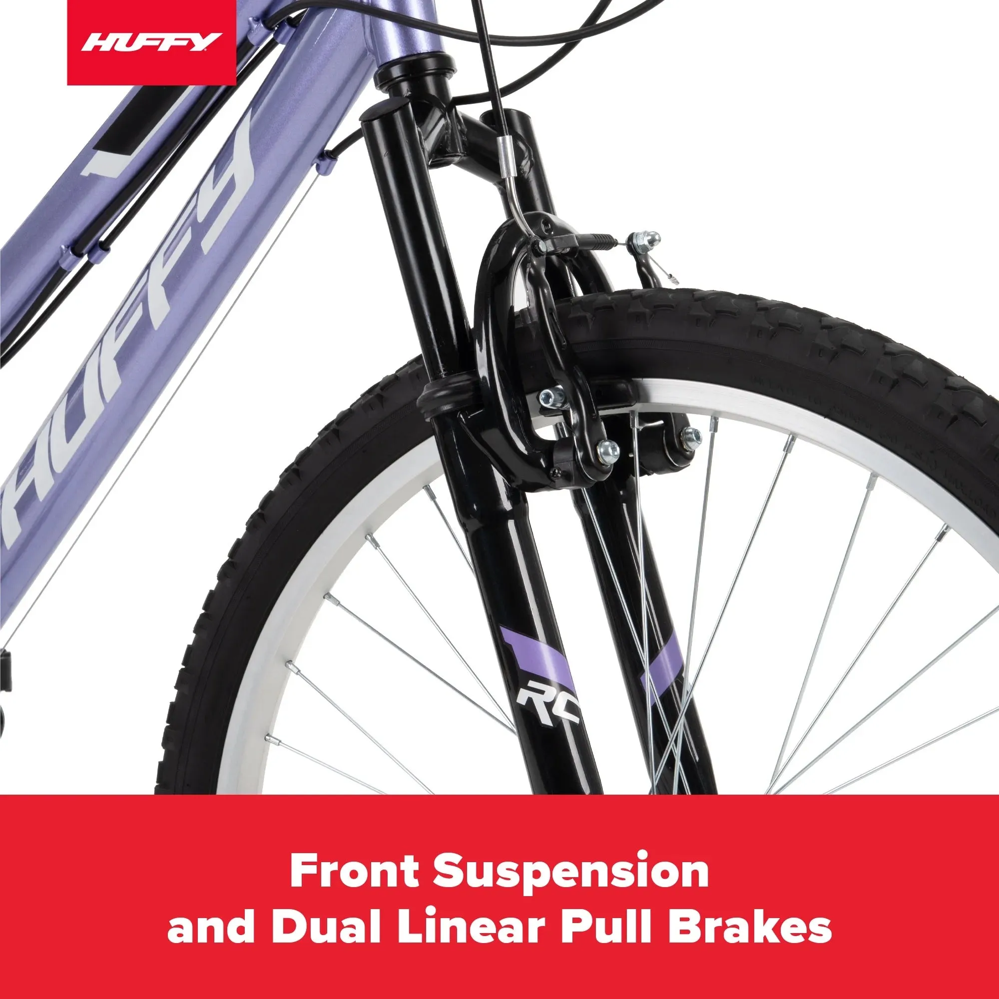 Huffy Rock Creek Mountain Bike, 24" Wheels, Adults Ages 13 , Purple Lilac