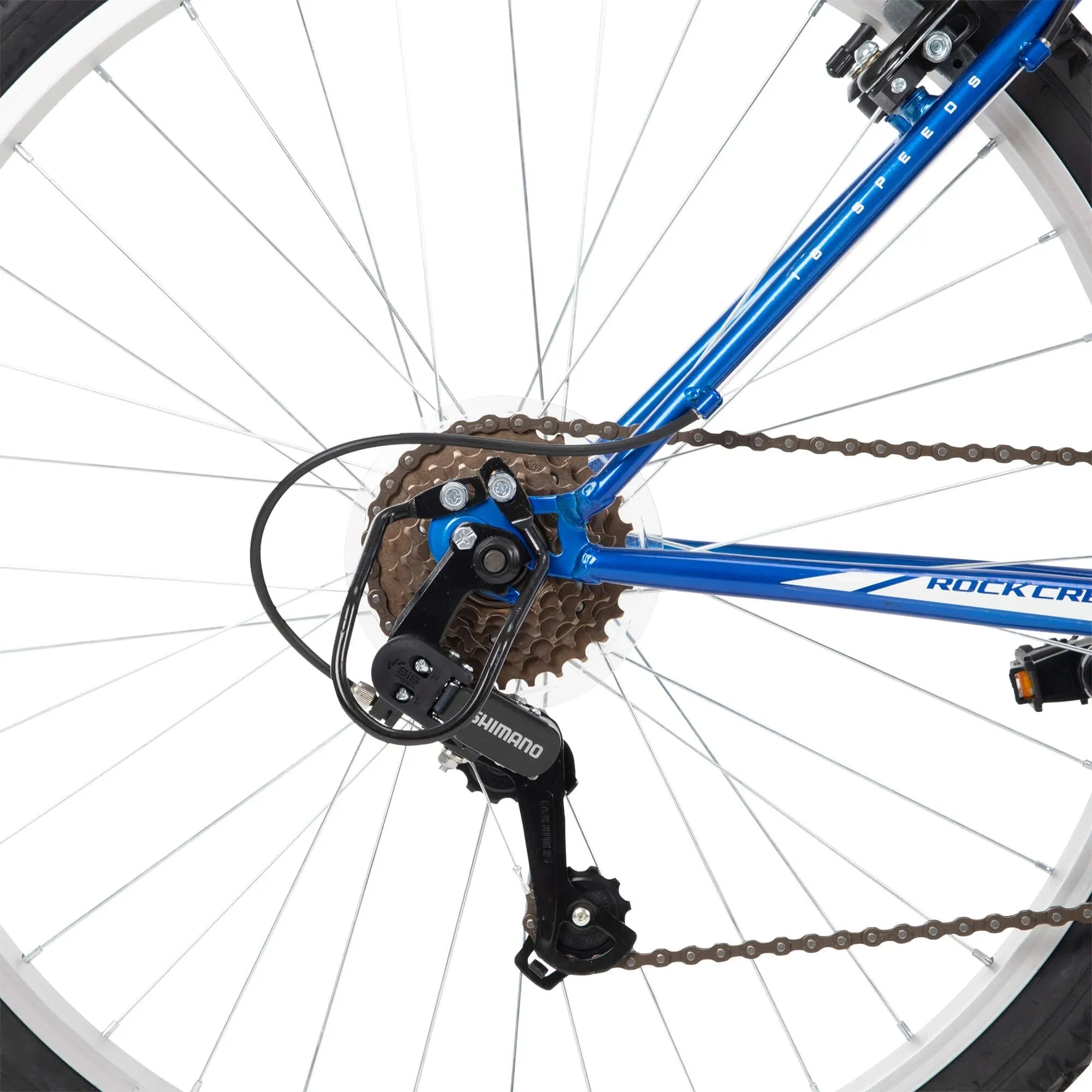 Huffy Rock Creek Mountain Bike, 26" Wheels, 18-Speeds, Ages 13  Years, Blue