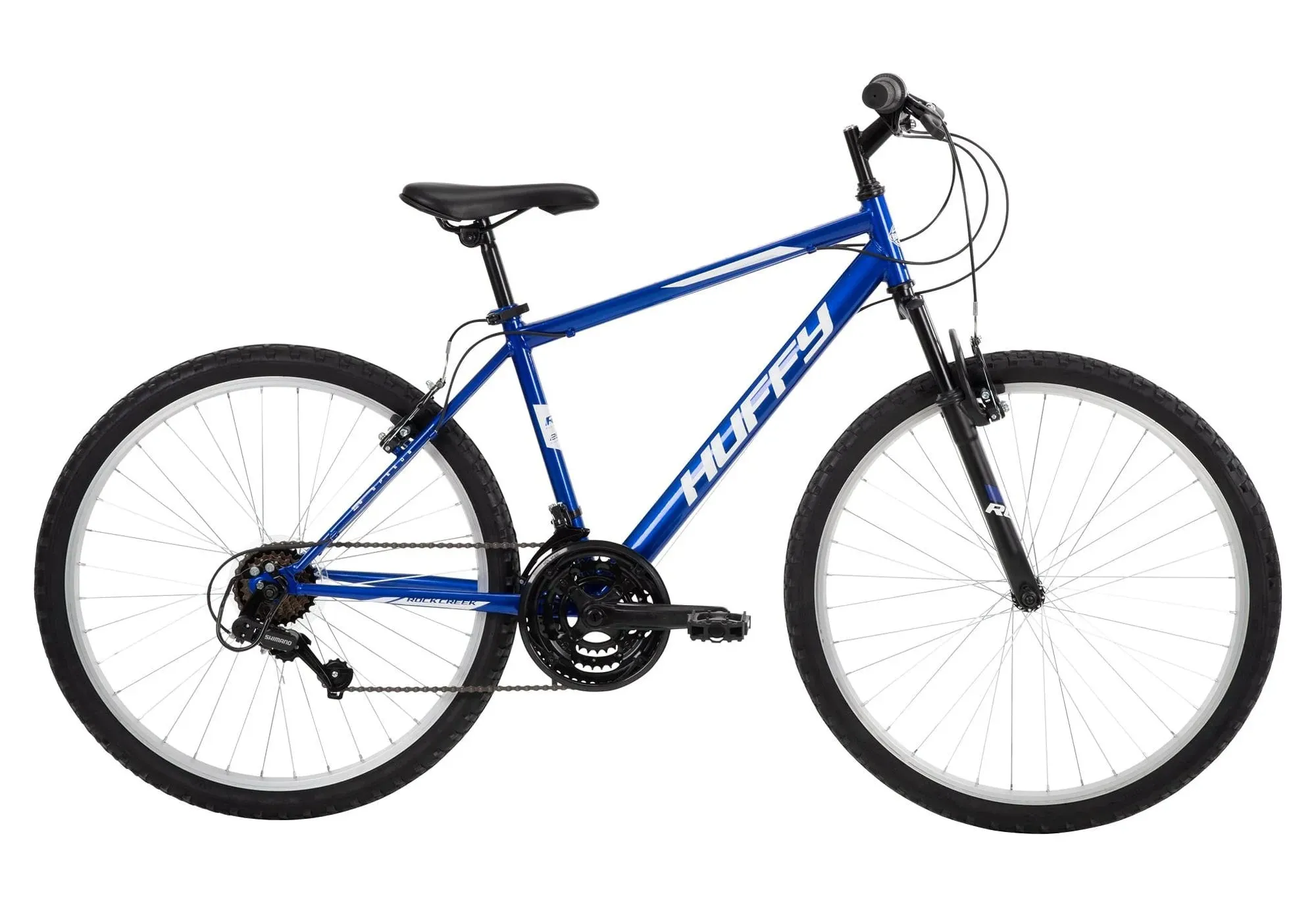Huffy Rock Creek Mountain Bike, 26" Wheels, 18-Speeds, Ages 13  Years, Blue