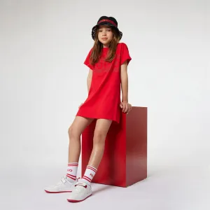 Hugo Kids Girls Short Sleeve Dress - Red