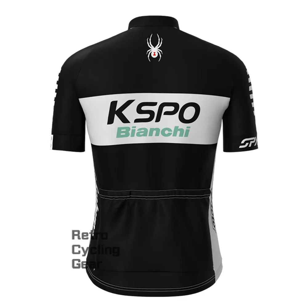 KSPO Bianchi Retro Short Sleeve Cycling Jersey