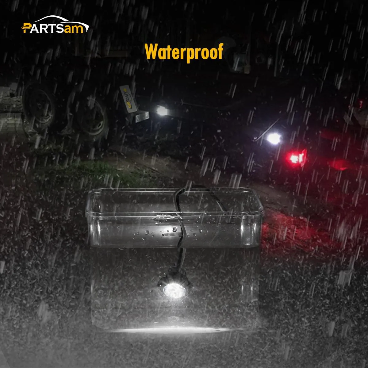 Partsam 10Pcs 3/4 Inch Mini White LED Side Marker Clearance Lights Smoke Black Lens Flush Grommet Mount Submersible Truck Boat Trailer Pickup 3/4 Inch Led Marker Lights Lamps Indicators Sealed