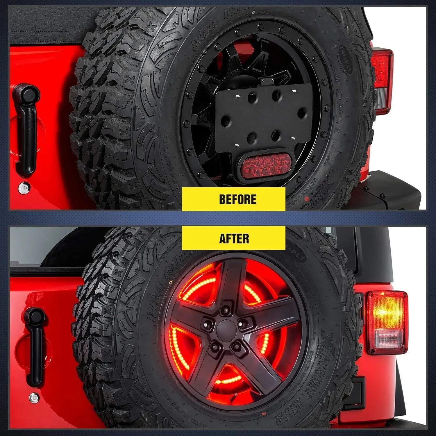Spare Tire Brake Light For 2007-2018 Jeep Wrangler JK JKU YJ TJ