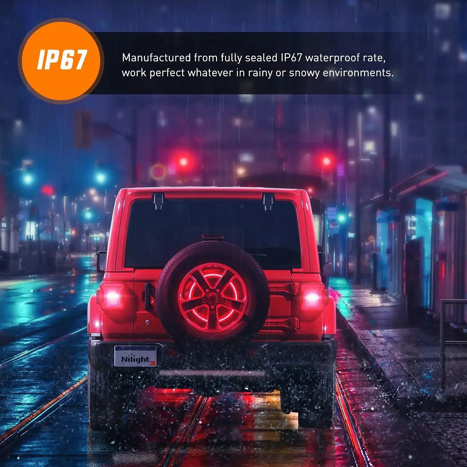 Spare Tire Brake Light For 2018-2021 Jeep Wrangler JK JKU JL JLU
