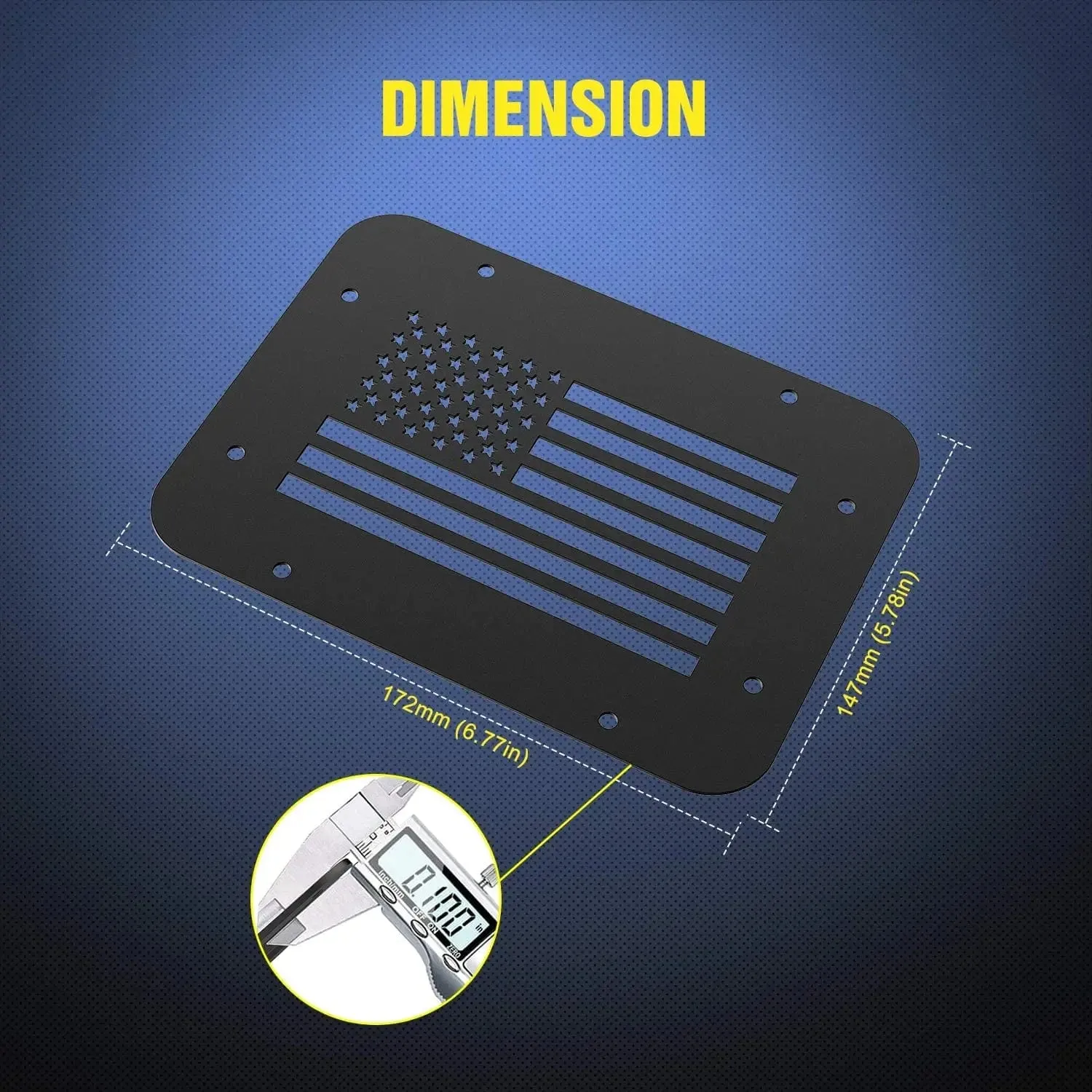 Spare Tire Carrier Delete Filler Plate For 2007-2017 Wrangler JK & Unlimited