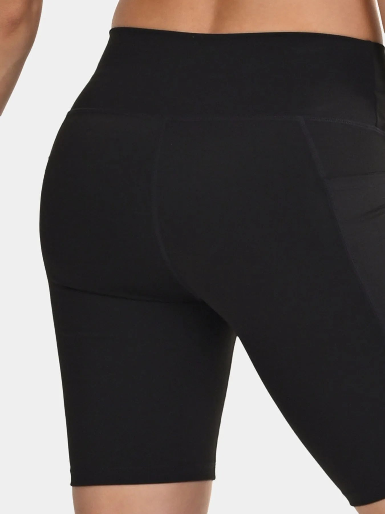 TCA Women's High Waisted Yoga Shorts Tummy Control Buttery Soft Biker Shorts with 2 Open Side Pockets for Running, Gym, and Workout