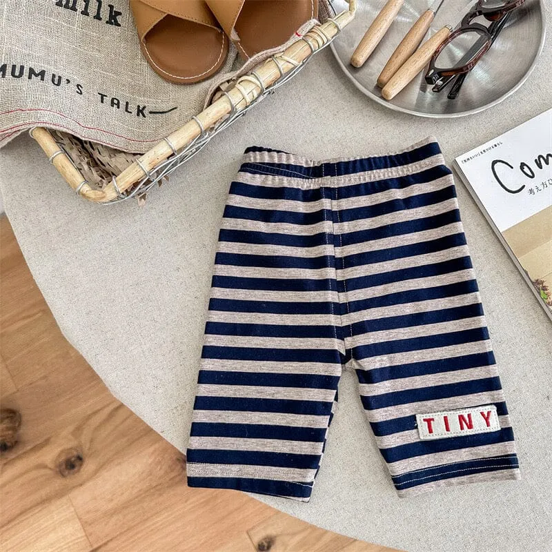 'Tiny' Tag Stripe Cycling Shorts