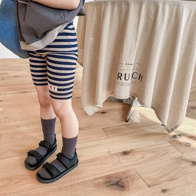 'Tiny' Tag Stripe Cycling Shorts