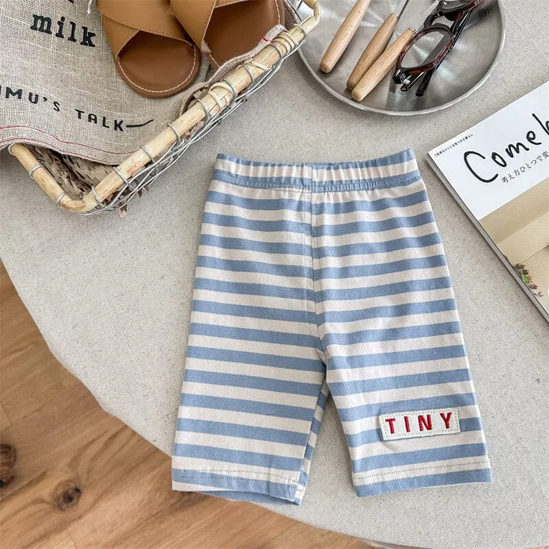 'Tiny' Tag Stripe Cycling Shorts