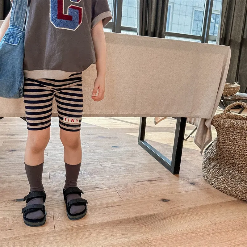 'Tiny' Tag Stripe Cycling Shorts