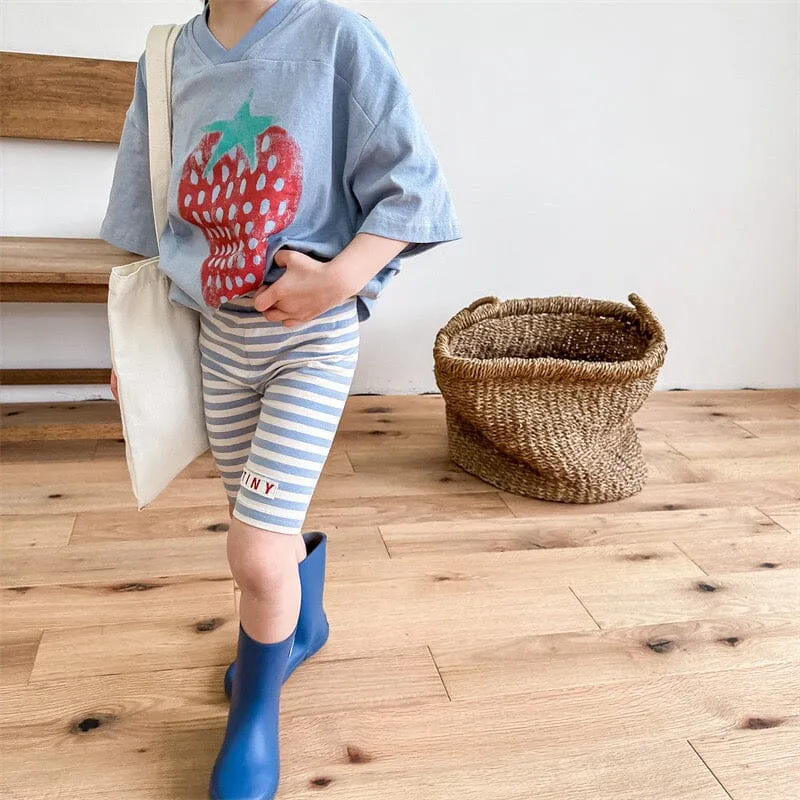 'Tiny' Tag Stripe Cycling Shorts