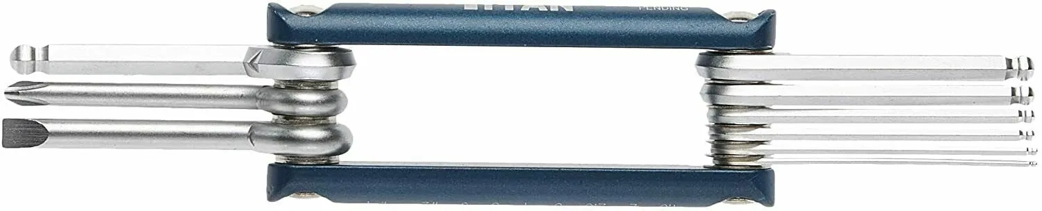 Titan 12705 9 Pc Metric Ball End Folding Hex Key